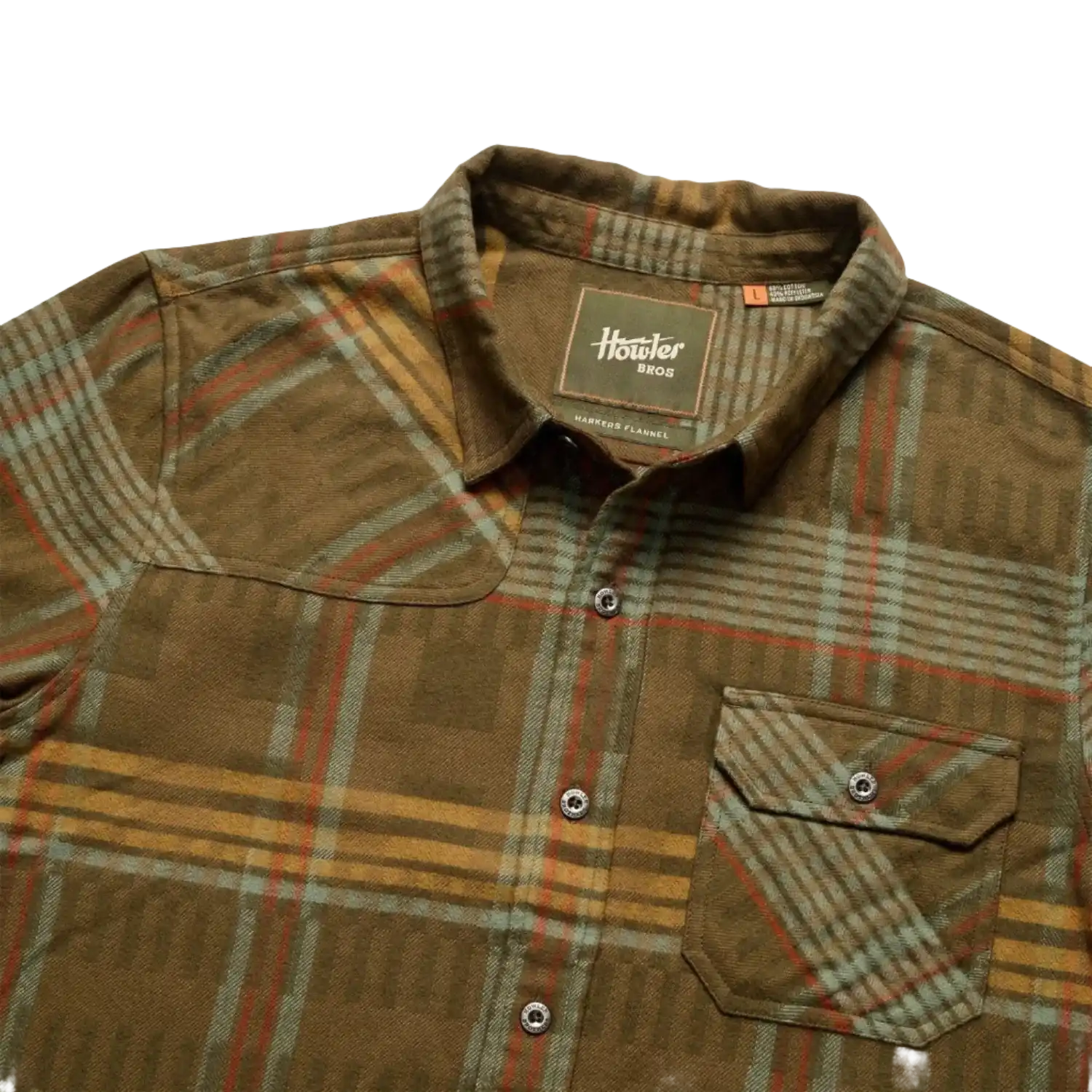 Howler Bros 01. MENS APPAREL - MENS LS SHIRTS - MENS LS BUTTON UP Men's Harker's Flannel CONOR PLAID | FORAGE