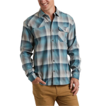 Howler Bros 01. MENS APPAREL - MENS LS SHIRTS - MENS LS BUTTON UP Men's Harker's Flannel CAVERN PLAID | FINE MORNING