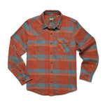 Howler Bros 01. MENS APPAREL - MENS LS SHIRTS - MENS LS BUTTON UP Men's Harker's Flannel BACKDROP PLAID | TERRACOTTA