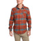 Howler Bros 01. MENS APPAREL - MENS LS SHIRTS - MENS LS BUTTON UP Men's Harker's Flannel BACKDROP PLAID | TERRACOTTA
