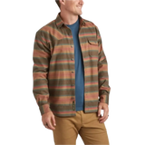 Howler Bros 01. MENS APPAREL - MENS LS SHIRTS - MENS LS BUTTON UP Men's Harker's Flannel PATHWAY STRIPE | SUNDOWN