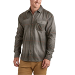 Howler Bros 01. MENS APPAREL - MENS LS SHIRTS - MENS LS BUTTON UP Men's Harker's Flannel ROBERTS PLAID | CHARCOAL