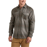 Howler Bros 01. MENS APPAREL - MENS LS SHIRTS - MENS LS BUTTON UP Men's Harker's Flannel ROBERTS PLAID | CHARCOAL