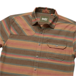 Howler Bros 01. MENS APPAREL - MENS LS SHIRTS - MENS LS BUTTON UP Men's Harker's Flannel PATHWAY STRIPE | SUNDOWN