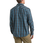 Howler Bros 01. MENS APPAREL - MENS LS SHIRTS - MENS LS BUTTON UP Men's Harker's Flannel PATHWAY STRIPE | SUNDOWN