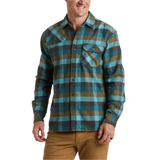 Howler Bros 01. MENS APPAREL - MENS LS SHIRTS - MENS LS BUTTON UP Men's Harker's Flannel GRICE PLAID | AQUAPOOL