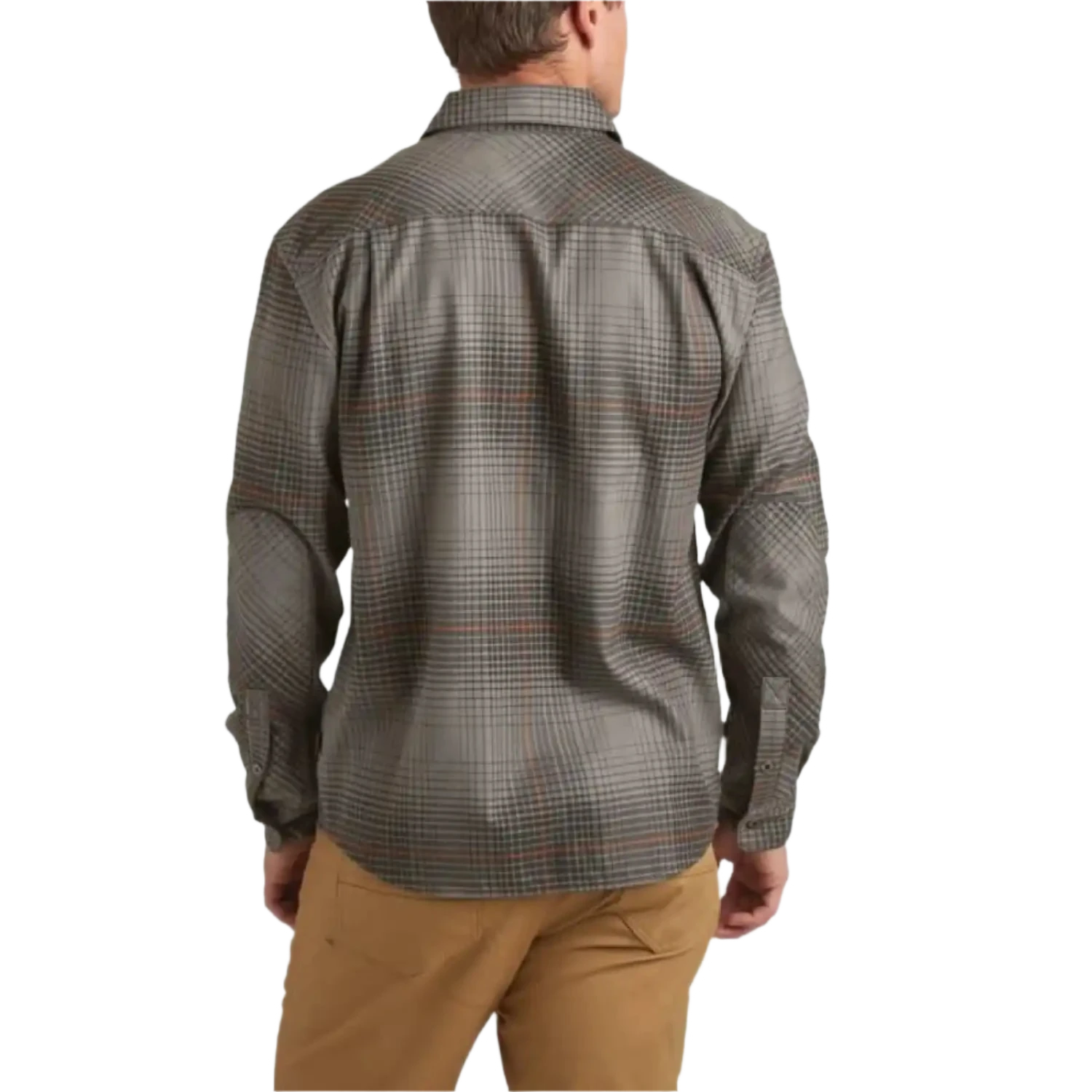 Howler Bros 01. MENS APPAREL - MENS LS SHIRTS - MENS LS BUTTON UP Men's Harker's Flannel ROBERTS PLAID | CHARCOAL