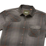 Howler Bros 01. MENS APPAREL - MENS LS SHIRTS - MENS LS BUTTON UP Men's Harker's Flannel ROBERTS PLAID | CHARCOAL