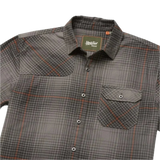 Howler Bros 01. MENS APPAREL - MENS LS SHIRTS - MENS LS BUTTON UP Men's Harker's Flannel ROBERTS PLAID | CHARCOAL