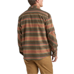 Howler Bros 01. MENS APPAREL - MENS LS SHIRTS - MENS LS BUTTON UP Men's Harker's Flannel PATHWAY STRIPE | SUNDOWN