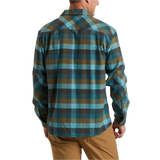 Howler Bros 01. MENS APPAREL - MENS LS SHIRTS - MENS LS BUTTON UP Men's Harker's Flannel PATHWAY STRIPE | SUNDOWN