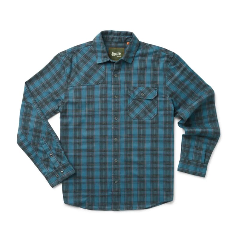 Howler Bros 01. MENS APPAREL - MENS LS SHIRTS - MENS LS BUTTON UP Men's Harker's Flannel BARRETT PLAID | BLUENOTE