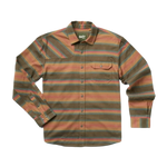 Howler Bros 01. MENS APPAREL - MENS LS SHIRTS - MENS LS BUTTON UP Men's Harker's Flannel PATHWAY STRIPE | SUNDOWN