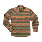 Howler Bros 01. MENS APPAREL - MENS LS SHIRTS - MENS LS BUTTON UP Men's Harker's Flannel PATHWAY STRIPE | SUNDOWN