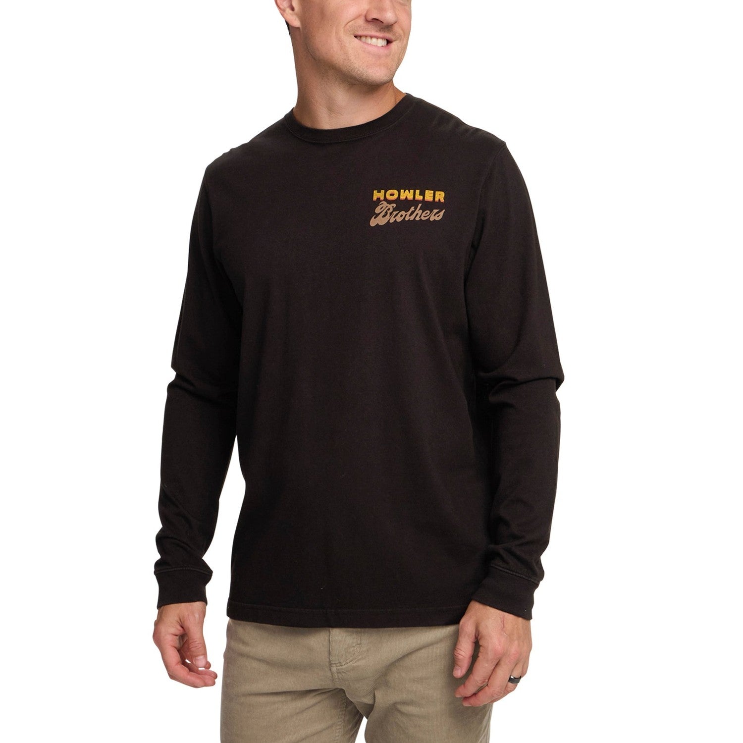 Howler Bros 01. MENS APPAREL - MENS T-SHIRTS - MENS T-SHIRT LS Men's Long Sleeve T-Shirt OSPREY PREY | BLACK