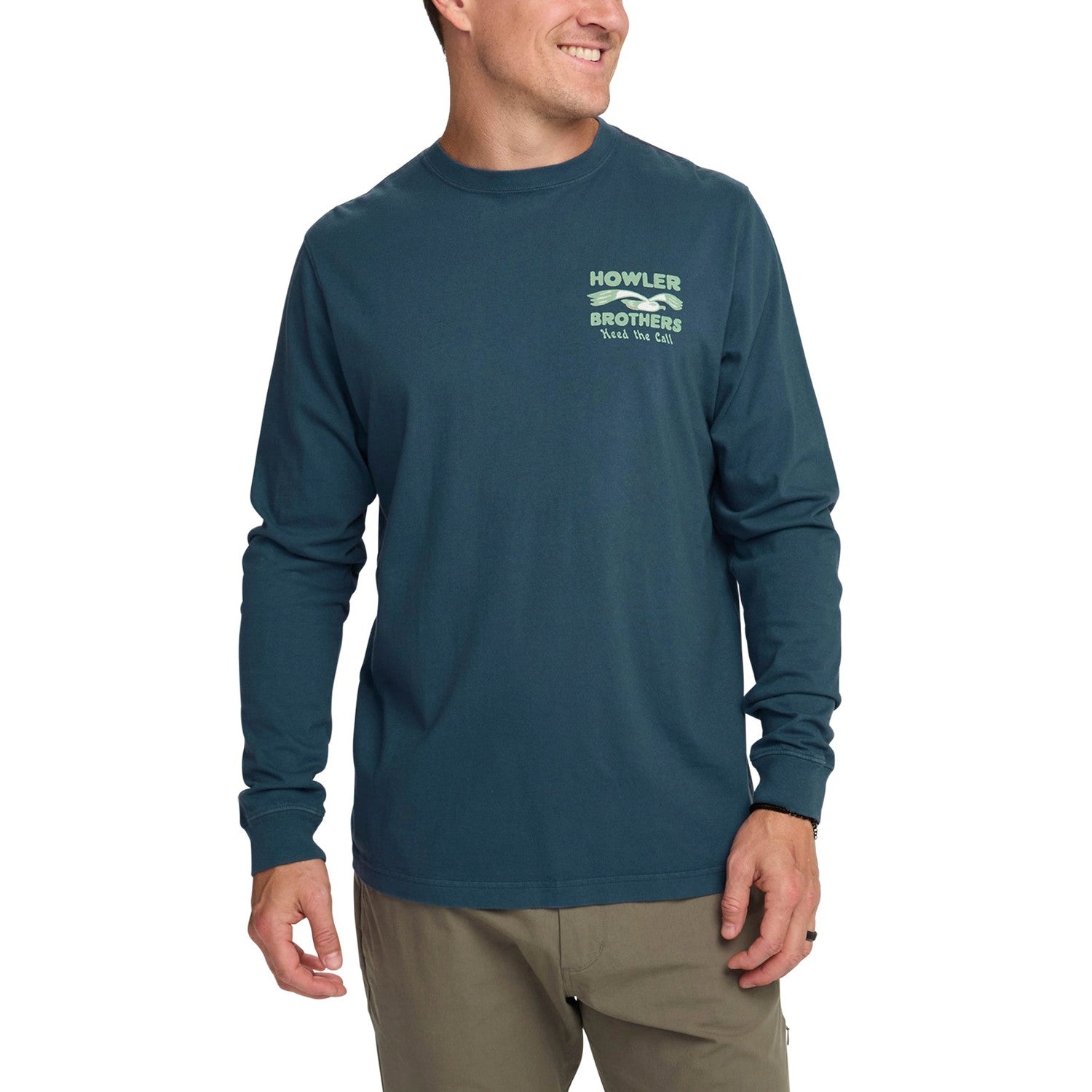 Howler Bros 01. MENS APPAREL - MENS T-SHIRTS - MENS T-SHIRT LS Men's Long Sleeve T-Shirt FLOCKA SEAGULLS | KEY LARGO