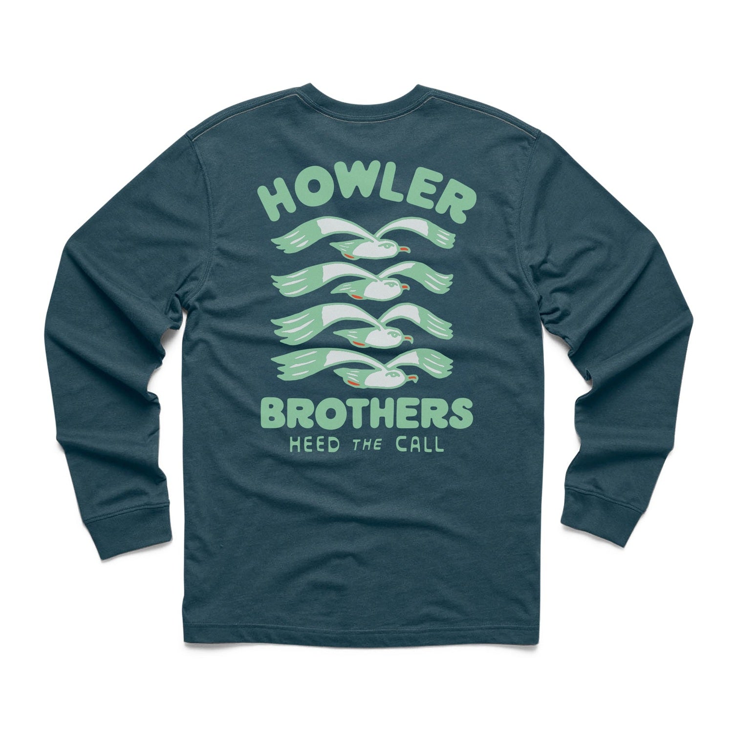 Howler Bros 01. MENS APPAREL - MENS T-SHIRTS - MENS T-SHIRT LS Men's Long Sleeve T-Shirt FLOCKA SEAGULLS | KEY LARGO