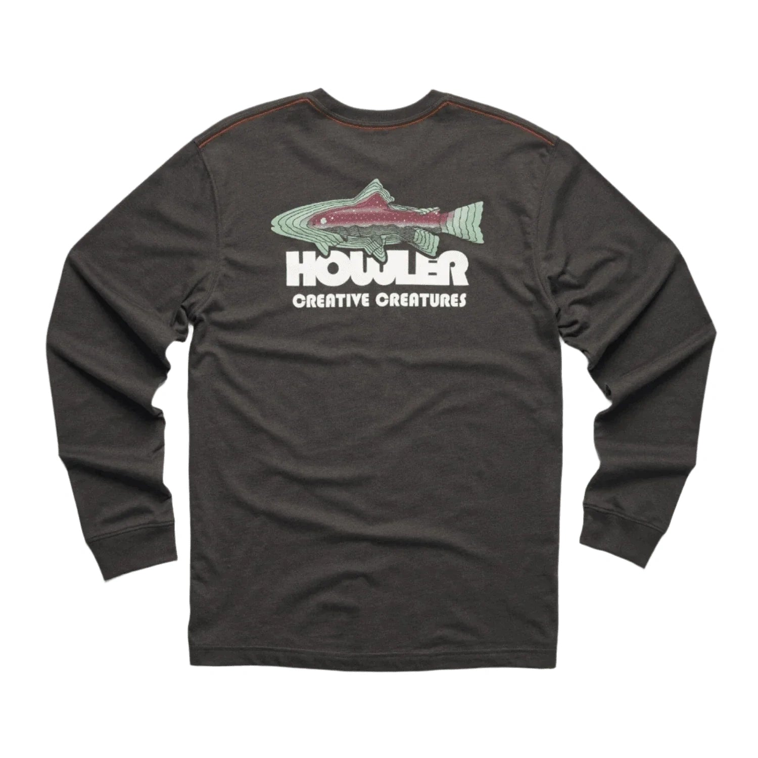 Howler Bros 01. MENS APPAREL - MENS T-SHIRTS - MENS T-SHIRT LS Men's Long Sleeve T-Shirt TRUCHA | ANTIQUE BLACK