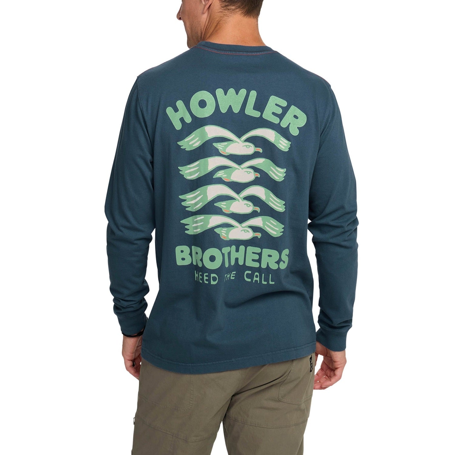 Howler Bros 01. MENS APPAREL - MENS T-SHIRTS - MENS T-SHIRT LS Men's Long Sleeve T-Shirt FLOCKA SEAGULLS | KEY LARGO