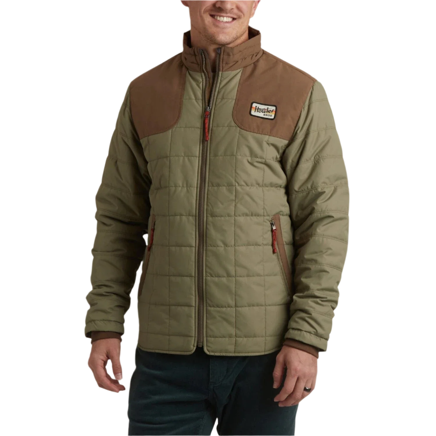 Howler Bros 01. MENS APPAREL - MENS JACKETS - MENS JACKETS INSULATED Men's Merlin Jacket MOUNTAIN GREEN | TEAK