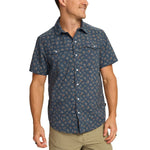 Howler Bros 01. MENS APPAREL - MENS SS SHIRTS - MENS SS BUTTON UP Men's Open Country Tech Shirt RANCHER FLORAL | DARK SLATE