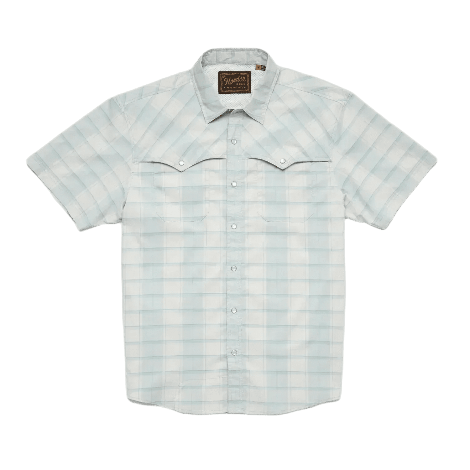 Howler Bros 01. MENS APPAREL - MENS SS SHIRTS - MENS SS BUTTON UP Men's Open Country Tech Shirt BRADEN PLAID | CHALK