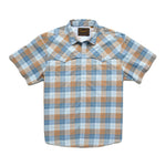 Howler Bros 01. MENS APPAREL - MENS SS SHIRTS - MENS SS BUTTON UP Men's Open Country Tech Shirt GATES PLAID | DREAM BLUE