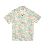 Howler Bros 01. MENS APPAREL - MENS SS SHIRTS - MENS SS BUTTON UP Men's Palapa Terry Shirt MONSTERA MASH | SHERBET