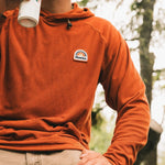 Howler Bros 01. MENS APPAREL - MENS HOODIES|SWEATERS - MENS PO HOODY Men's Palo Duro Grid Fleece Hoodie CINNAMON