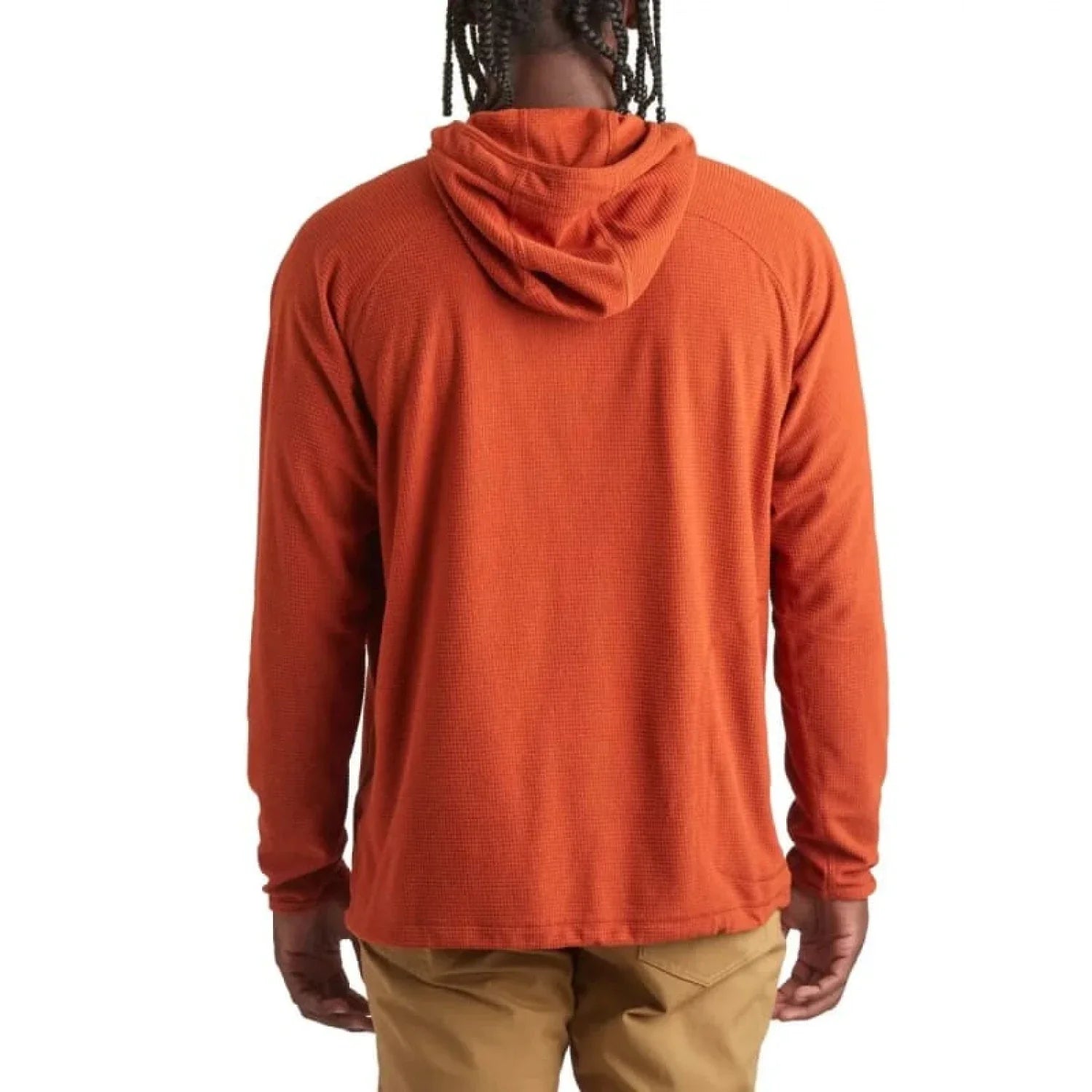 Howler Bros 01. MENS APPAREL - MENS HOODIES|SWEATERS - MENS PO HOODY Men's Palo Duro Grid Fleece Hoodie CINNAMON