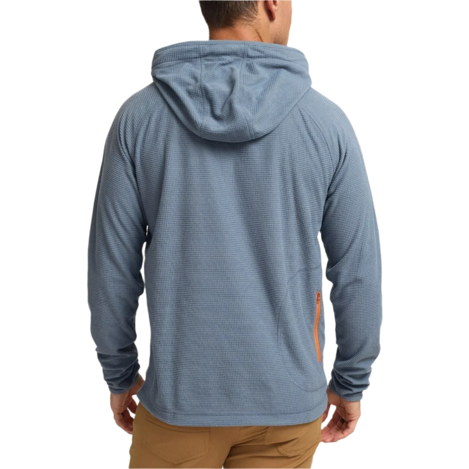 Howler Bros 01. MENS APPAREL - MENS HOODIES|SWEATERS - MENS PO HOODY Men's Palo Duro Grid Fleece Hoodie MIRAGE BLUE