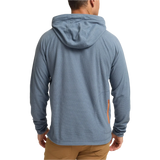 Howler Bros 01. MENS APPAREL - MENS HOODIES|SWEATERS - MENS PO HOODY Men's Palo Duro Grid Fleece Hoodie MIRAGE BLUE