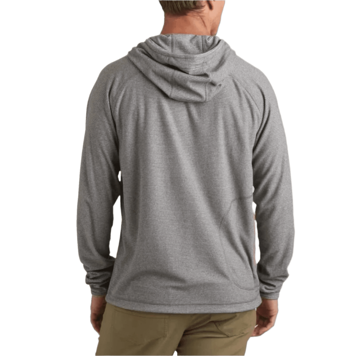 Howler Bros 01. MENS APPAREL - MENS HOODIES|SWEATERS - MENS PO HOODY Men's Palo Duro Grid Fleece Hoodie DEEP GREY HEATHER