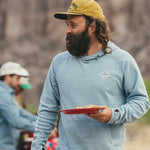 Howler Bros 01. MENS APPAREL - MENS HOODIES|SWEATERS - MENS PO HOODY Men's Palo Duro Grid Fleece Hoodie MOUNTAIN GRID | IRON BLUE