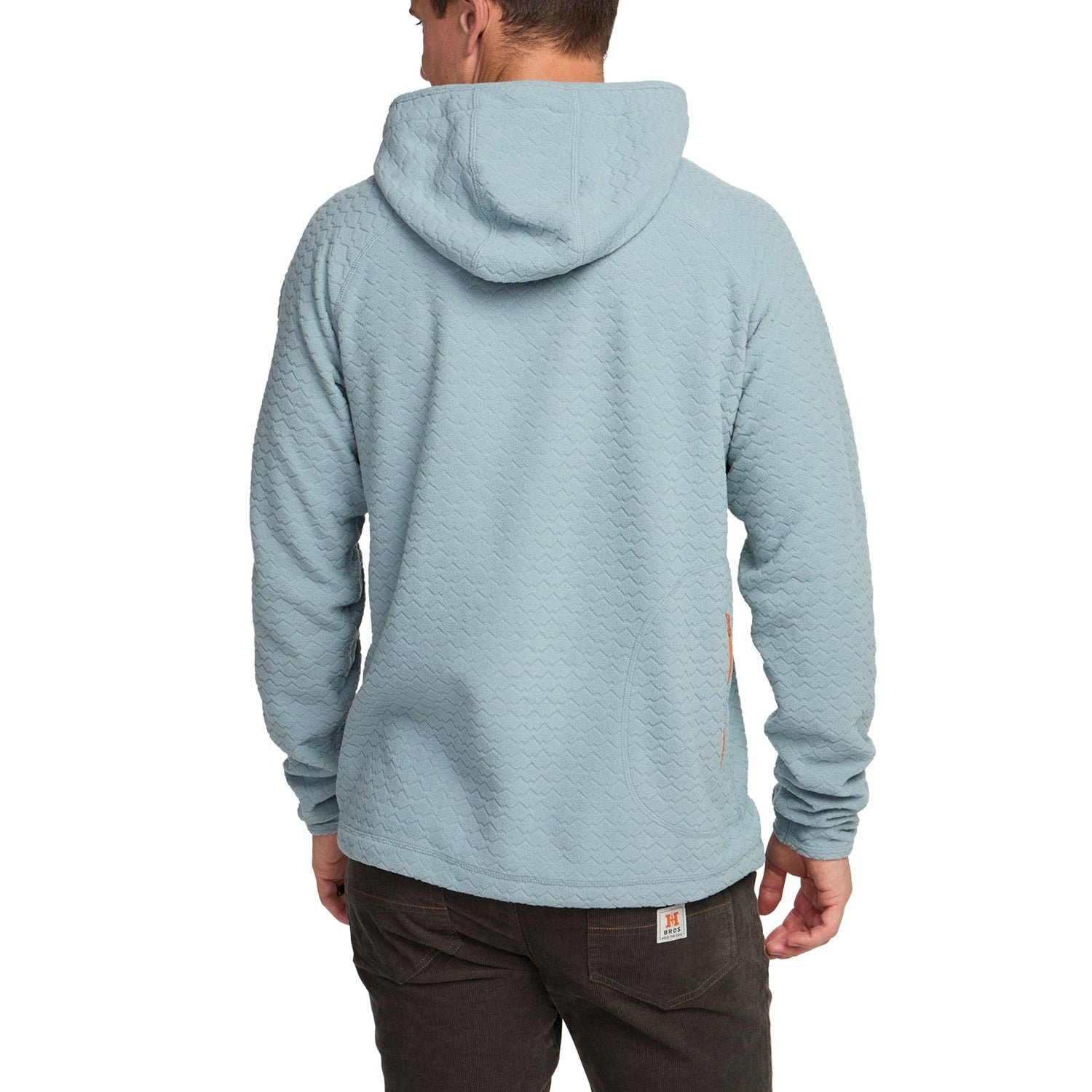 Howler Bros 01. MENS APPAREL - MENS HOODIES|SWEATERS - MENS PO HOODY Men's Palo Duro Grid Fleece Hoodie MOUNTAIN GRID | IRON BLUE