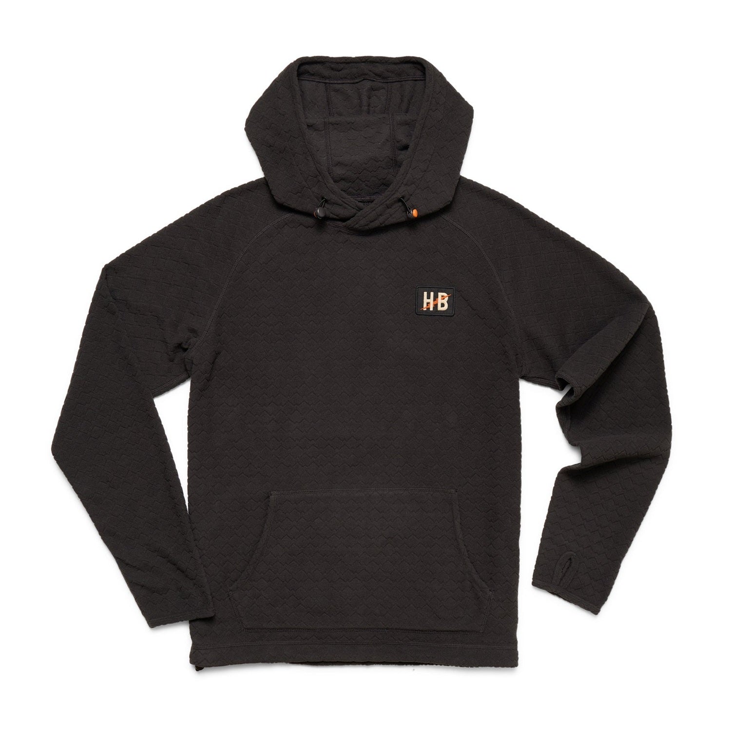Howler Bros 01. MENS APPAREL - MENS HOODIES|SWEATERS - MENS PO HOODY Men's Palo Duro Grid Fleece Hoodie MOUNTAIN GRID | ANTIQUE BLACK