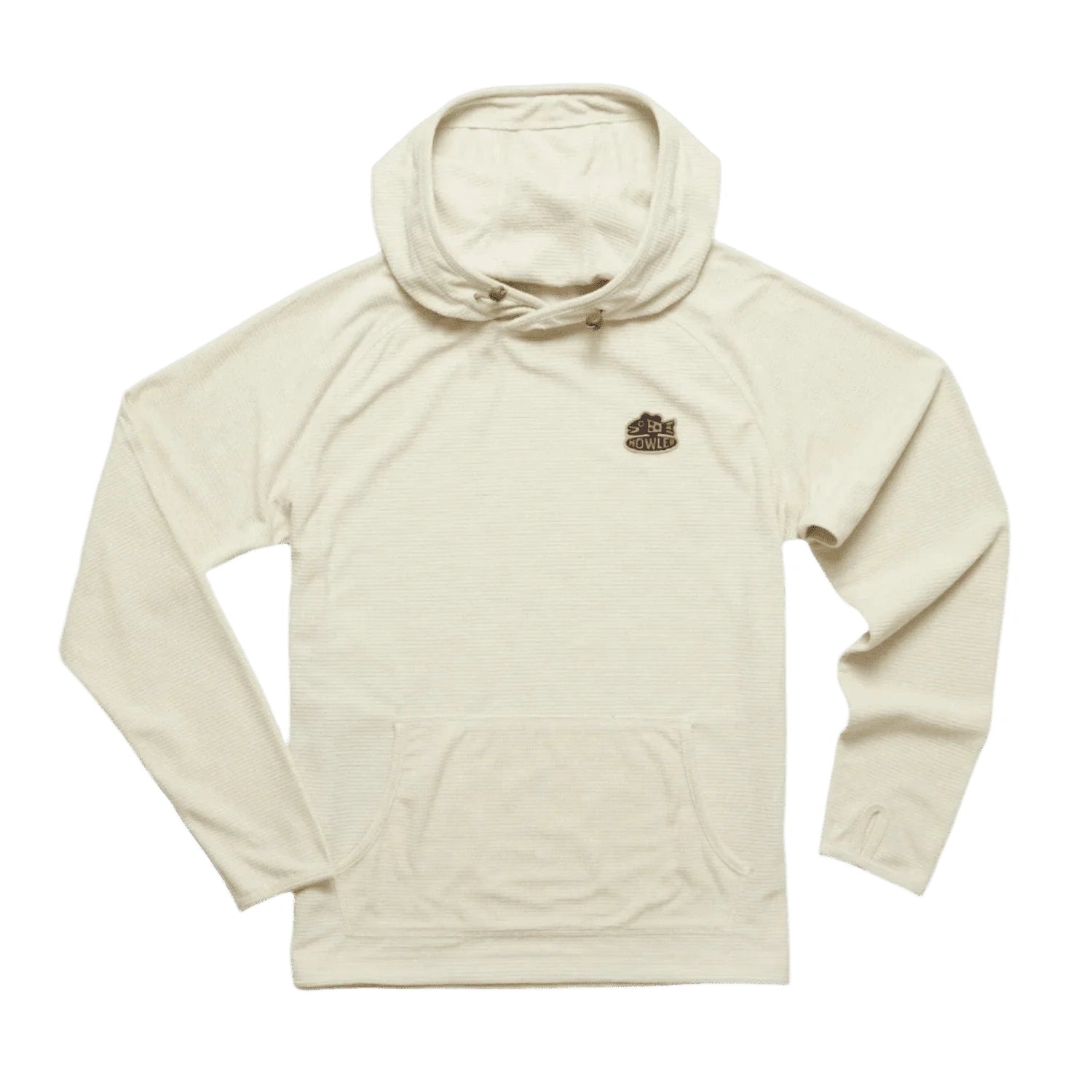 Howler Bros 01. MENS APPAREL - MENS HOODIES|SWEATERS - MENS PO HOODY Men's Palo Duro Grid Fleece Hoodie OATMEAL