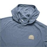Howler Bros 01. MENS APPAREL - MENS HOODIES|SWEATERS - MENS PO HOODY Men's Palo Duro Grid Fleece Hoodie MIRAGE BLUE