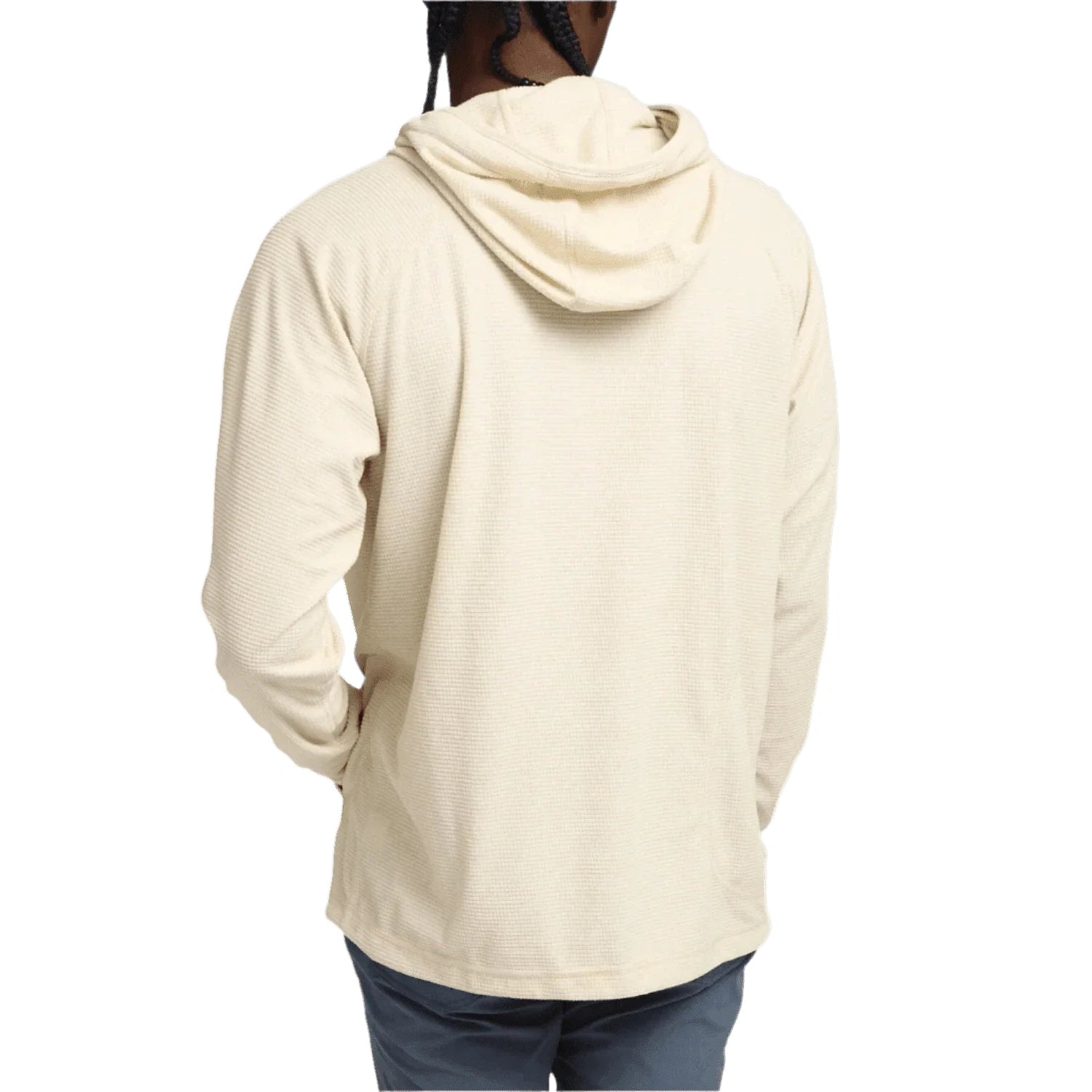 Howler Bros 01. MENS APPAREL - MENS HOODIES|SWEATERS - MENS PO HOODY Men's Palo Duro Grid Fleece Hoodie OATMEAL