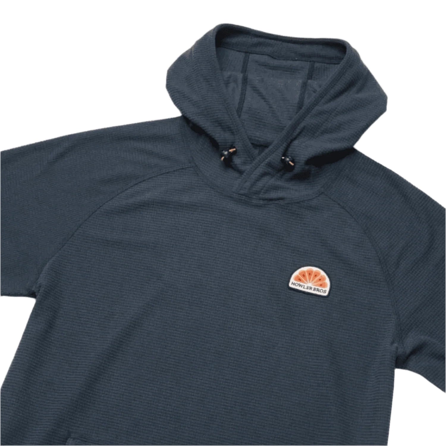 Howler Bros 01. MENS APPAREL - MENS HOODIES|SWEATERS - MENS PO HOODY Men's Palo Duro Grid Fleece Hoodie NAVAL BLUE