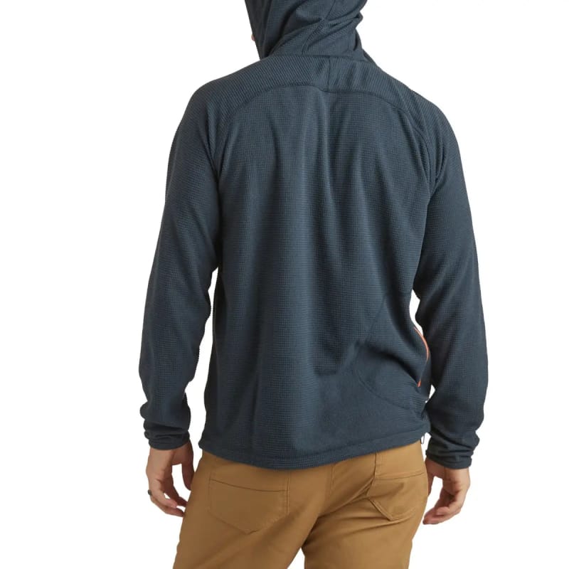 Howler Bros 01. MENS APPAREL - MENS HOODIES|SWEATERS - MENS PO HOODY Men's Palo Duro Grid Fleece Hoodie NAVAL BLUE