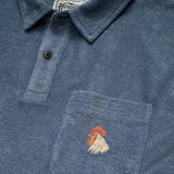 Howler Bros 01. MENS APPAREL - MENS SS SHIRTS - MENS SS POLO Men's Plusherman Terry Polo BLUE MIRAGE