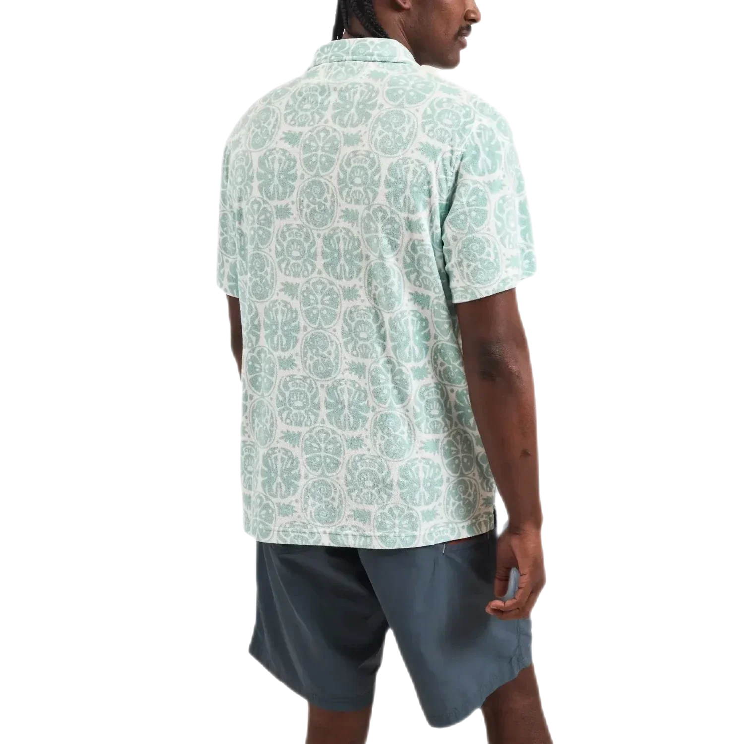 Howler Bros 01. MENS APPAREL - MENS SS SHIRTS - MENS SS POLO Men's Plusherman Terry Polo LEAFY IDOLS | MINTY