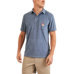 Howler Bros 01. MENS APPAREL - MENS SS SHIRTS - MENS SS POLO Men's Plusherman Terry Polo BLUE MIRAGE