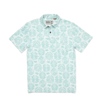 Howler Bros 01. MENS APPAREL - MENS SS SHIRTS - MENS SS POLO Men's Plusherman Terry Polo LEAFY IDOLS | MINTY