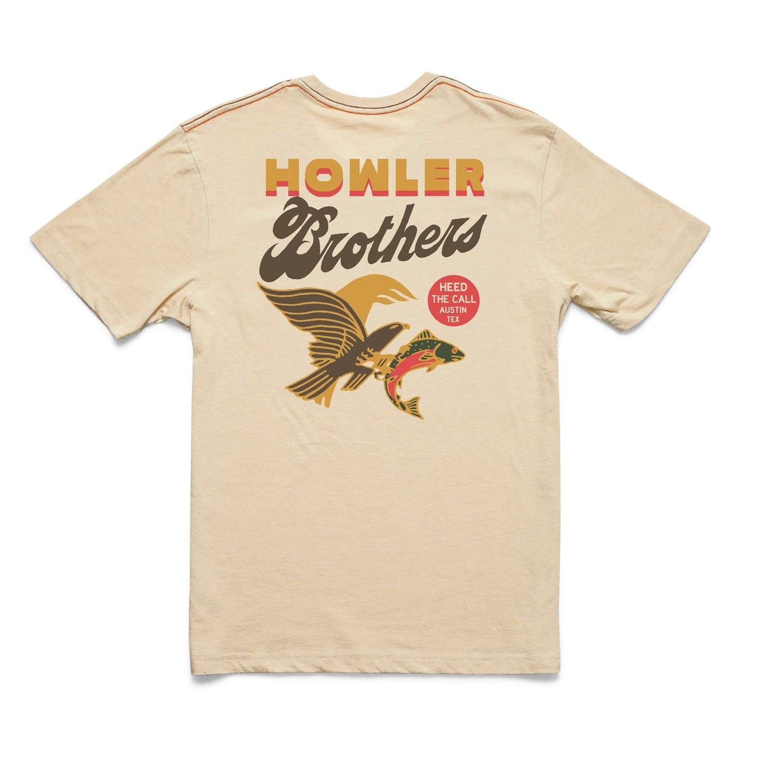Howler Bros 01. MENS APPAREL - MENS T-SHIRTS - MENS T-SHIRT SS Men's Pocket T-Shirt OSPREY PREY | SAND HEATHER