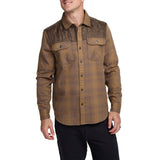 Howler Bros 01. MENS APPAREL - MENS LS SHIRTS - MENS LS BUTTON UP Men's Quintana Quilted Flannel BIG BARRETT PLAID | SWAMP
