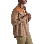 Howler Bros 01. MENS APPAREL - MENS LS SHIRTS - MENS LS BUTTON UP Men's Quintana Quilted Flannel CODY CHECK | TANNIN
