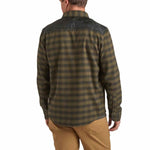 Howler Bros 01. MENS APPAREL - MENS LS SHIRTS - MENS LS BUTTON UP Men's Quintana Quilted Flannel CODY CHECK | ANTIQUE BLACK