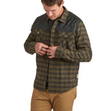 Howler Bros 01. MENS APPAREL - MENS LS SHIRTS - MENS LS BUTTON UP Men's Quintana Quilted Flannel CODY CHECK | ANTIQUE BLACK
